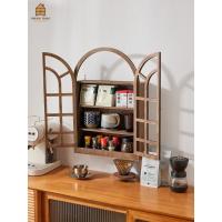 ราคา ชั้นวางของแบบติดผนังหน้าบานหน้าต่างสไตลล์วินเทจแบบ 3 ชั้น วัสดุไม้ MDF สีวอลนัท รุ่น WINDSHELF WINDOWS (24506409057)