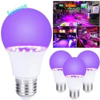 ราคา FUSIONEDGE หลอดไฟ UV, โคมไฟอัลตราไวโอเลต Blacklight 360 เรืองแสง UV หลอดไฟสีม่วง, บรรยากาศ Floodlight E27 10W หลอดไฟสีดําสีม่วง Party Supplies (26590891568)
