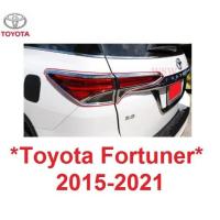 ราคา 1คู่ ครอบไฟท้าย โตโยต้า ฟอร์จูนเนอร์ 2015 - 2021 ครอบไฟท้ายรถ TOYOTA FORTUNER สีชุบโครเมี่ยม ครอบ ไฟ แต่งไฟ ครอบฝาท้าย (21828228335)