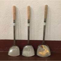 ราคา ตะหลิว ตะหลิวสแตนเลส ด้ามไม้ เบอร์ 1/2/3 (5.5/5/4.5 นิ้ว) ตราไก่ฟ้า (5154031580)