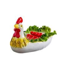 ราคา ! #@ Dry Ice Creative Tableware GOLDEN ROOSTER Big Plate Chicken Featured Chicken Plate (25109954976)