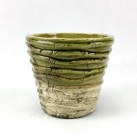 ราคา กระถางต้นไม้ กระถางเซรามิคลายทางสีเขียว กระถางปลูกต้นไม้ขนาดเล็ก (4819913162)