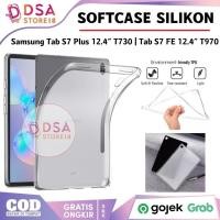 ราคา Samsung Tab S7 FE/Tab S7 Plus/Tab S7+ 12.4 "Ultrathin Jelly Case แท็บเล็ตซิลิโคนใสสีดํา TPU ปลอก Softcase (52050287206)