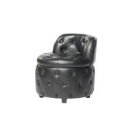 ราคา เก้าอี้สตูลดึงกระดุม Luxury Stool หุ้มหนัง PU สีดำ (8932997970)