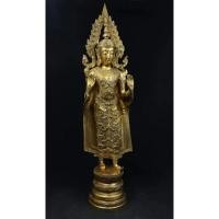 ราคา พระศรีอริยเมตไตรย์ ปางห้ามสมุทร วัดมังกรกมลาวาส ปี 2500 เนื้อโลหะทองเหลือง สูง23นิ้ว (28102894570)