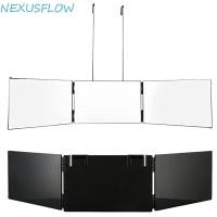 ราคา NEXUSFLOW กระจก 3 Way, กระจกจริงกระจกแต่งหน้าสามพับสามด้าน, ความสูงสี่เหลี่ยมปรับมุมมอง 360 องศาแบบพกพาแขวนกระจกพับผู้หญิง (51650393305)