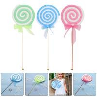 ราคา 3 ชิ้นจําลองอมยิ้มยักษ์อมยิ้ม Prop ขนาดใหญ่จําลอง Lollipop Props เครื่องประดับขนม (44066493468)