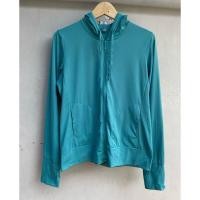 ราคา HIJAU Uniqlo Zip Hoodie AIRism Mesh Uv Protection Green Teal Green Tosca (28712887618)
