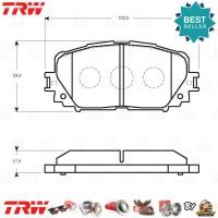 ราคา TRW ATEC ผ้าเบรคหน้า TOYOTA VIOS (NCP93) รุ่น S,Top ดิสก์4ล้อ ปี2007-2013 TRW ATEC GDB 7728 AT (28050644836)