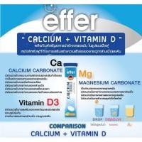 ราคา !ลดพิเศษ!Exp.11/23 Effer Calcium+VitaminD effervescent tablet เม็ดฟู่แคลเซี่ยมและวิตามินดี ละลายน้ำ บำรุงกระดูก ข้อ ฟัน (22823969155)