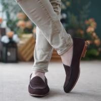 ราคา British รองเท้าหนังกลับ รุ่น Belgian Loafers (Brown) (7275832446)