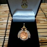 ราคา เข็มกลัดติดเสื้อ เหรียญ ร.9 25 สตาง์ค งานประณีต (384880620)