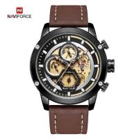 ราคา นาฬิกา naviforce watch แท้ รุ่น NF9167 สายหนัง สีดำเหลืองน้ำตาล นาฬิกาแฟชั่นสุดหรู สินค้าพร้อมส่งกดสั่งซื้อได้เลย (3311558976)