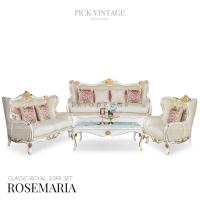 ราคา ROSEMARIA CLASSIC ROYAL SOFA SET : ชุดโซฟาหลุยส์ 4ชิ้น (3+2+1ที่นั่ง) พร้อมหมอนอิงและโต๊ะกลางสุดหรู รุ่น โรสมาเรีย (17142896070)
