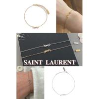 ราคา แบรนด์ใหม่ของแท้ SAINT LAURENT / YSL CHARM YSL โลโก้ทองเหลืองวัสดุทองเหลืองสร้อยข้อมือแฟชั่น (26525865725)