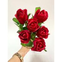 ราคา ดอกกุหลาบวาเลนไทน์ ดอกกุหลาบ ( ผ้ากำมะหยี่ ) วาเลนไทน์ ♥️ งานปัจฉิม ตกแต่ง (14443725051)