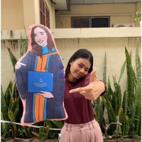 ราคา หมอนไดคัทสกรีนรูปใบใหญ่ ของขวัญรับปริญญา สกรีนสีสดชัด หมอนคุณภาพเกรดA (20014248048)