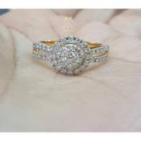 ราคา เเหวนเพชรกระจุกกลมล้อม เพชร Round Brilliant 47/0.42 ct. (27023508056)