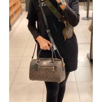 ราคา COACH กระเป๋า COACH F83607 ROWAN SATCHEL IN SIGNATURE CANVAS (IMAA8) (5478559626)
