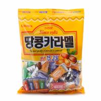 ราคา ลูกอมถั่วเกาหลี รสคาราเมล crown peanut caramel candy 120g 땅콩카라멜 ขนมเกาหลี (23672322903)