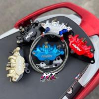 ราคา ปั้มนิชชิน 2 พอต+ขาจับปั้ม มิเนียม+สายเบรคSwitแท้ #ปั้มล่างนิชชิน (26831090157)