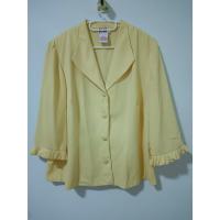 ราคา เสื้อสูทสาวอวบสีเหลืองไข่ อก 48 นิ้ว สูทสีเหลืองไข่ สูทลำรอง (22854210976)