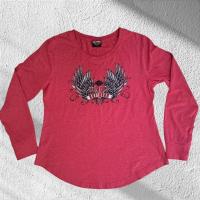ราคา เสื้อมือสอง เสื้อฮาเล่ผู้หญิง Harley Davidson lady สีแดง (28720956052)