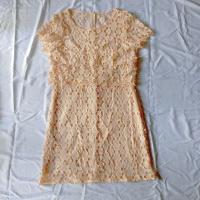 ราคา เดรสผ้าลูกไม้สีชมพูโอรส มือสอง (22309333266)