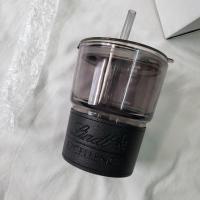 ราคา Lindt Excellence Tumbler แก้วน้ำพร้อมฝา และ หลอดแก้ว มีปลอกแก้ว (25350890806)
