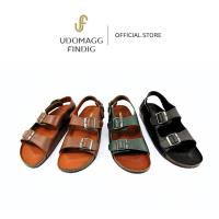 ราคา Udomagg&Findig อุดมเอก ฟินดิจ รองเท้าผู้หญิงหนังแท้ แบบแตะสวมรัดส้น ⭐️รหัสLE638 (26687640521)