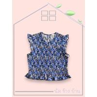 ราคา #HM เสื้อลายดอก ยางสม็อครอบตัว แบรนด์ H&M (17692473801)