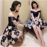 ราคา ฟรี EMS ชุดเดรสสั้น งานป้าย Lady Ribbon Thailand เสื้อผ้าแฟชั่นผู้หญิง Dress Size S/M สีกรมท่า พร้อมส่งสวยเหมือนแบบ (1053552102)