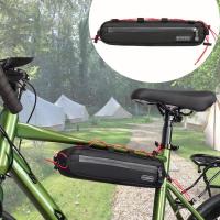 ราคา หลอดด้านหน้ากรอบกระเป๋ากันน้ําจักรยานกระเป๋าโทรศัพท์กรณีความจุขนาดใหญ่จักรยานกรอบกระเป๋าจักรยานกระจาดสีดําขี่จักรยานอุปกรณ์ (52151888039)