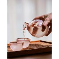 ราคา ญี่ปุ่น Hirota Hirota แก้ว Handmade Frosted Cherry Blossom แก้วสาเกแก้วไวน์ชุดสไตล์ญี่ปุ่นเหยือกไวน์ชุดตะกร้า (43024869420)