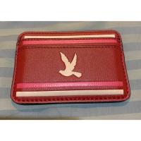 ราคา Card holders CC Double O หนังแท้สีแดงใหม่กริบพร้อมซองแถบไม่ได้ใช้เลย สวยบางเบาใส่การ์ดได้ 8 ใบช่องกลางใส่แบงค์พับได้ (7643601486)