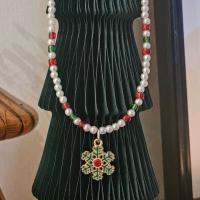 ราคา (อุดหนุนงานไทย) สร้อยคอคริสต์มาส จี้เกล็ดหิมะ Snowflake สร้อยซานต้า Christmas Santa สร้อยลูกปัด (47551077777)