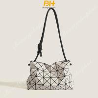 ราคา ใหม่รูปทรงเรขาคณิตเพชรแฟชั่น Drawstring กระเป๋าสะพายสี่เหลี่ยมกระเป๋าสะพาย (29203050936)