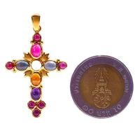 ราคา จี้กางเขนพลอย,เพชรทองคำแท้ (23445009568)