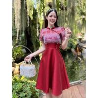 ราคา เดรสผ้าไทยลายสวย คอจีน (24963763616)