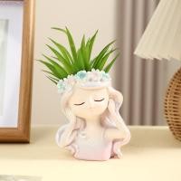 ราคา FUSIONFLASH Fairy Head กระถางต้นไม้,งานฝีมือเรซินสาวการ์ตูน Face กระถางดอกไม้,มัลติฟังก์ชั่นทําด้วยมือน่ารักกันน้ํารูปชาวไร่สวน Courtyard (44124736523)