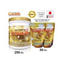 ราคา Ultimate Collagen Gold UCII อัลติเมทคอลลาเจนไตรเปบไทด์และยูซีทู 250กรัม1แถม 50 กรัม 2 ถุงเติม (13301357722)