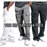 ราคา MENS CARGO TRAINING LONG PANTS กางเกงขายาวผู้ชาย JUMBO CARGO (42075362759)