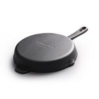 ราคา การประมวลผลกระทะเหล็กหล่อเหล็กหล่อ คู่-วัตถุประสงค์ กระทะพาร์ทิชันสเต็กกระทะ 25 ซม. กระทะเหล็กไม่เคลือบเครื่องครัวกระทะ (58001217847)