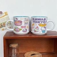 ราคา 2025 สินค้าใหม่ Hello Kitty Hello Kitty ถ้วยกาแฟแก้วเซรามิค kt Cat Girl Heart ของขวัญถ้วยน้ํา 20251030 (54300505124)