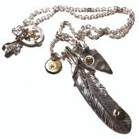 ราคา เงินแท้ 925 goros seiko สร้อยคอขนนกอินเดียจี้ชายและหญิงเสน่ห์สร้อยคออเนกประสงค์ (22738034448)