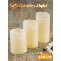 ราคา LED Candles เทียน เทียนไฟฟ้า โคมเทียน เทียนLED เซ็ต3ชิ้น (1727734192)