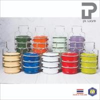 ราคา ปิ่นโตเคลือบ หลากสี ตรากระต่าย ขนาด10cm x 3ชั้น (5234486353)