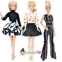ราคา พร้อมส่งเสื้อบาร์บี้ พร้อมกระโปรง และจั๊มสูทบาร์บี้ เสื้อผ้าบาร์บี้ (1275792667)