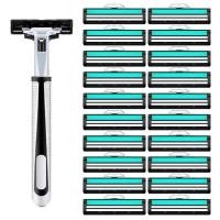 ราคา มีดโกนหนวด มีดโกน โกนหนวดใบมีดทดแทนสมัยเก่าแบบแมนนวลสแตนเลส (43425076018)