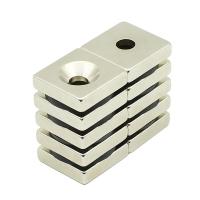 ราคา 1ชิ้น แม่เหล็กนีโอไดเมียม 20x20x5รู5มิล Magnet Neodymium 20*20*5รู5mm แม่เหล็กแรงสูง สี่เหลี่ยม มีรู ขนาด 20x20x5รู5mm (5336414212)